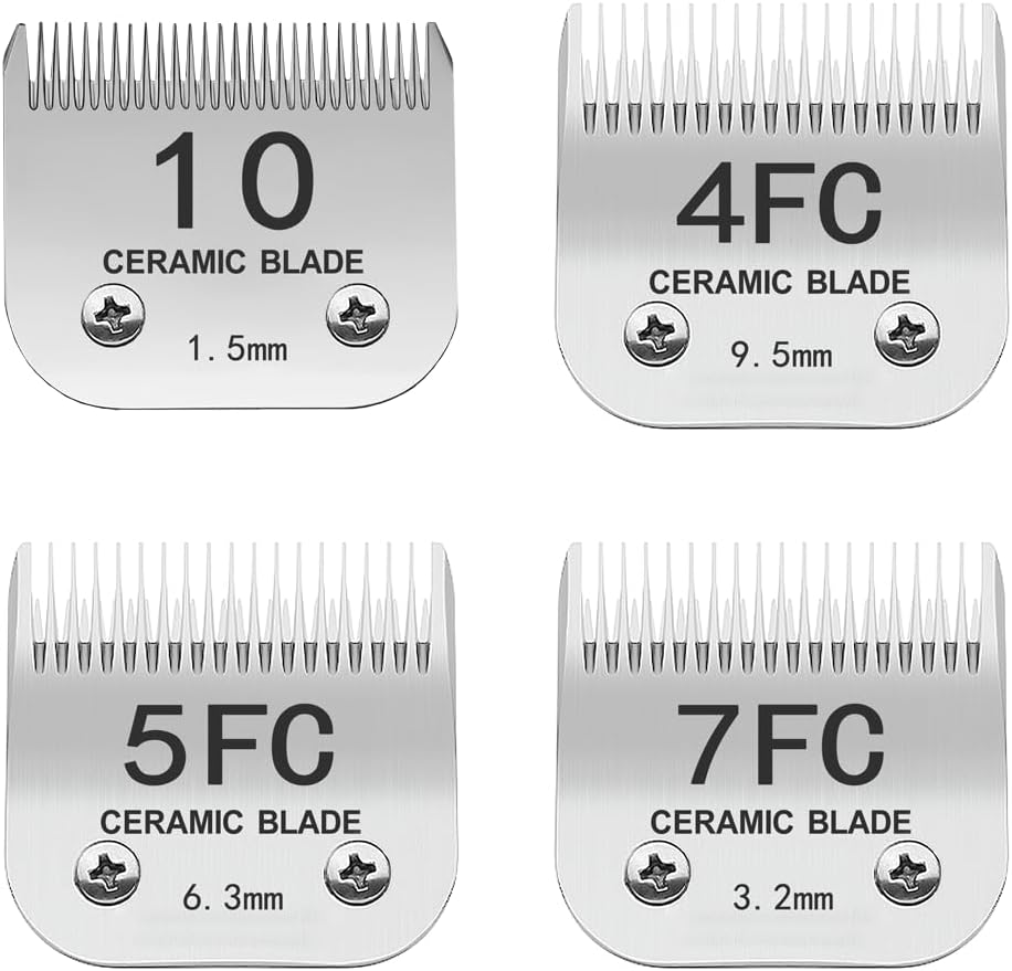 TRAH 3-3/4FC Blade Dog Grooming Clipper Replacement Blades Compatible with Andis Dog Clippers,Most A5, Wahl KM Series Clippers,Detachable Ceramic Blade,Size-3-3/4FC, 1/2-Inch Cut Length (13mm) Silver - Image 13