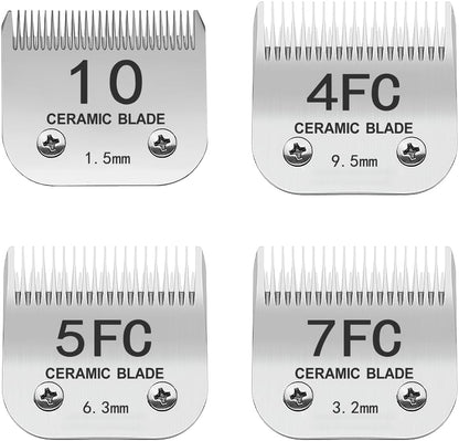 TRAH 3-3/4FC Blade Dog Grooming Clipper Replacement Blades Compatible with Andis Dog Clippers,Most A5, Wahl KM Series Clippers,Detachable Ceramic Blade,Size-3-3/4FC, 1/2-Inch Cut Length (13mm) Silver - Image 13