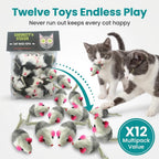 Smokey's Stash premium catnip interactive mice play set overhead view