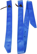Side angle view of the Hilason turquoise equestrian tack accessory showing the thickness of the nylon.