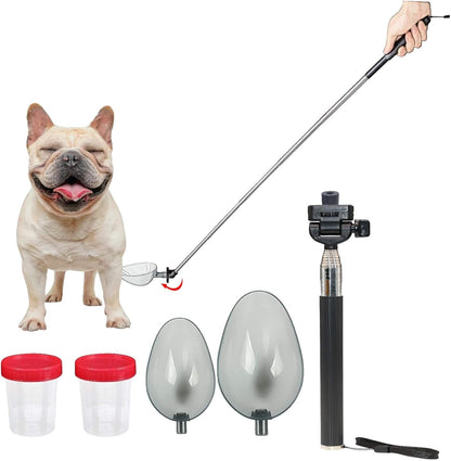 iNenya dog and cat urine collector front view of telescopic handle packaging