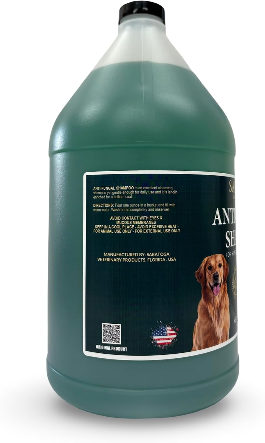 Saratoga equine antifungal shampoo jug professional grooming