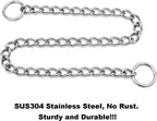 Youalso silver chain collar for puppy obedience