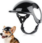 Side profile of adjustable puppy helmet for hiking