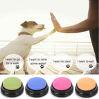 Top view of yellow and pink interactive buttons for home study