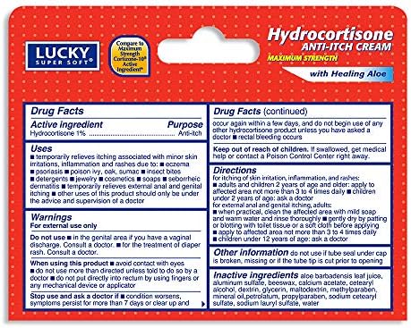 Maximum strength 1% hydrocortisone cream with aloe for treating insect bites and skin inflammation.