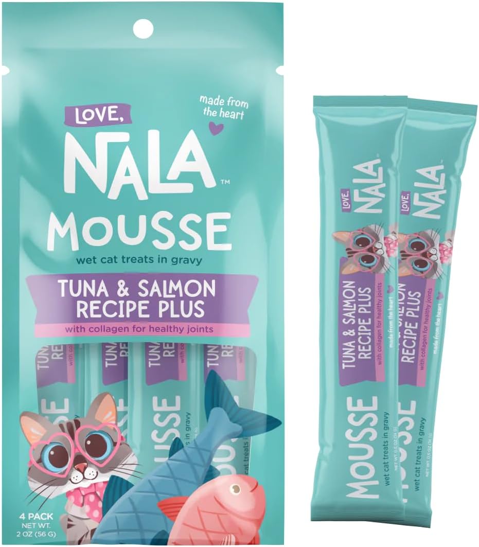 LOVE, NALA - Natural Lickable Cat Squeeze Up Treat,Topper - Variety Plus Pack Mousse - Wet Food Cat Puree - Grain Free, Non_GMO Minerals, Vitamins - 24 Pack - Image 15