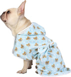 HDE Dog Bathrobe Super Absorbent Quick Drying Puppy Towel Wrap Coat Adjustable After Bath Robes with Hood for Dog Sizes S-XXL White Rubber Ducks S - Image 11