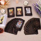Back side design of Kledery Tarot cards minimalist black aesthetic