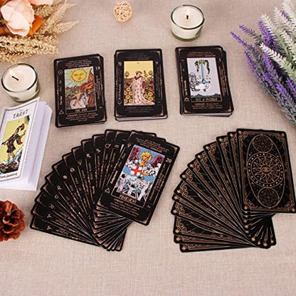 Back side design of Kledery Tarot cards minimalist black aesthetic