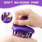 CeleMoon silicone massage brush close-up of flexible rubber pins