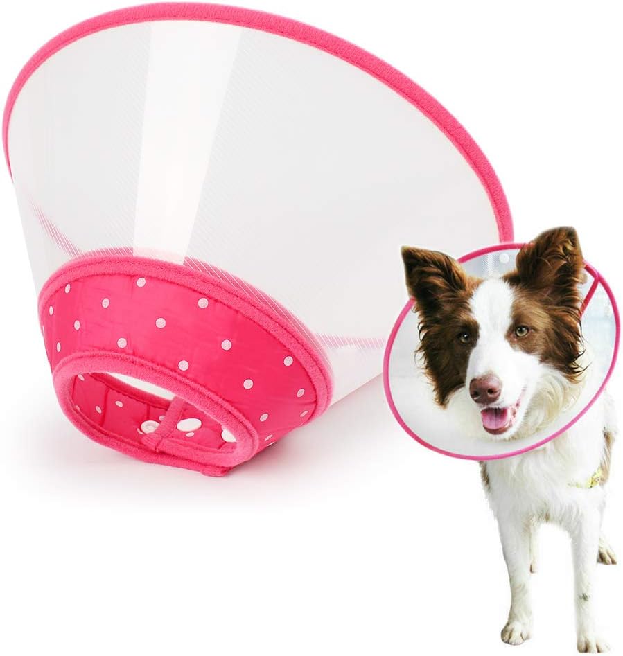 Pet Cone Recovery Dog Cone Adjustable Dog Collar Clear Padded Collar with Breathable Soft Edge, Plastic Puppy Cone Protect The Neck Surgery Recovery, Designed for Cats and Puppies (Small, Blue) - Image 14