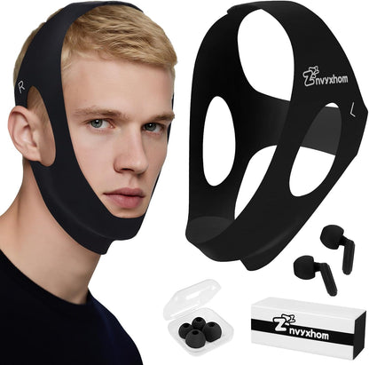 OHALEEP Anti Snore Chin Strap front view for snoring solution