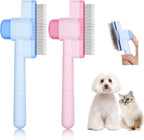 YBEATY self cleaning pet flea comb set front view for professional cat grooming