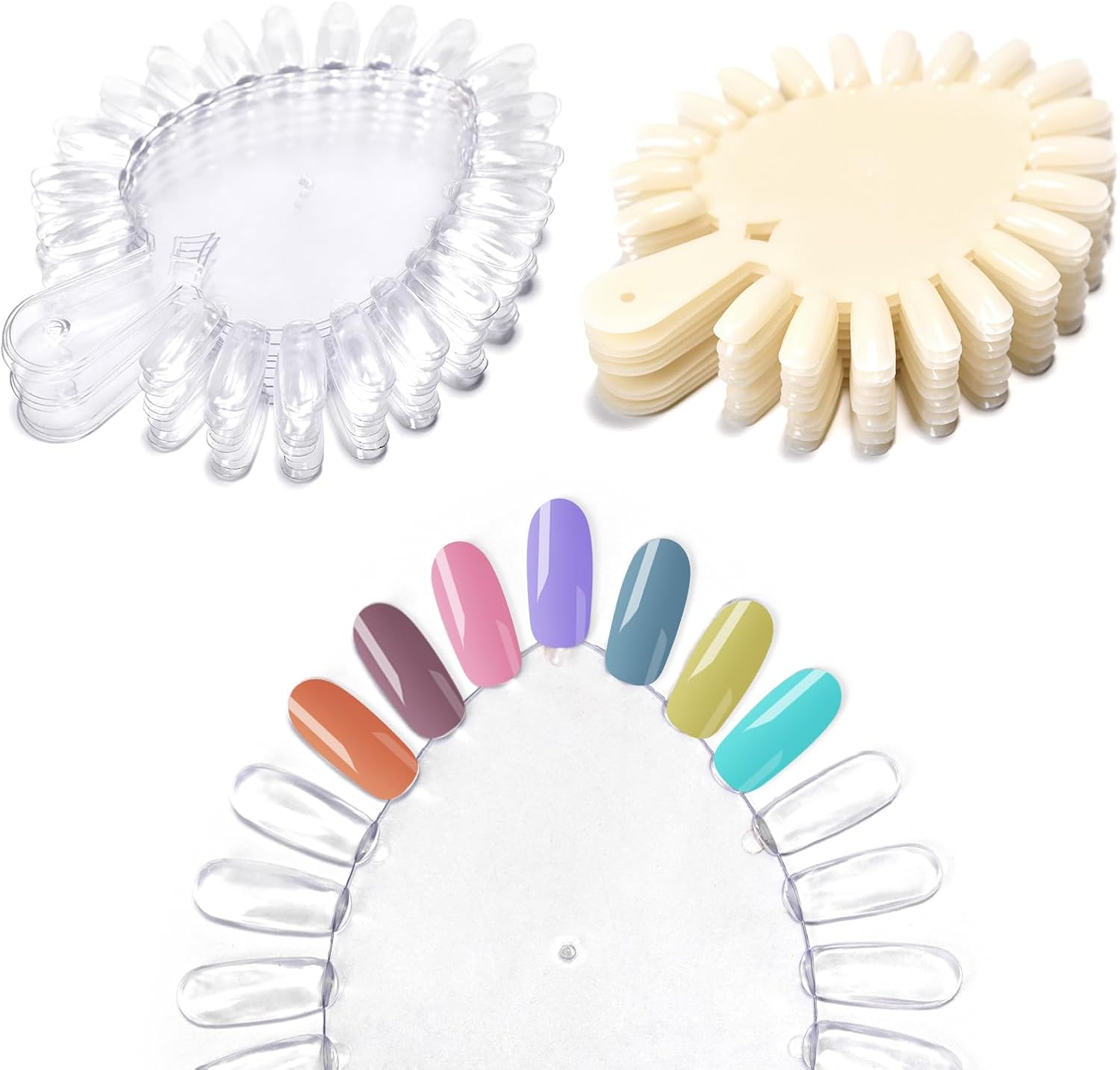 Kazipop heart shaped nail swatch wheels front view