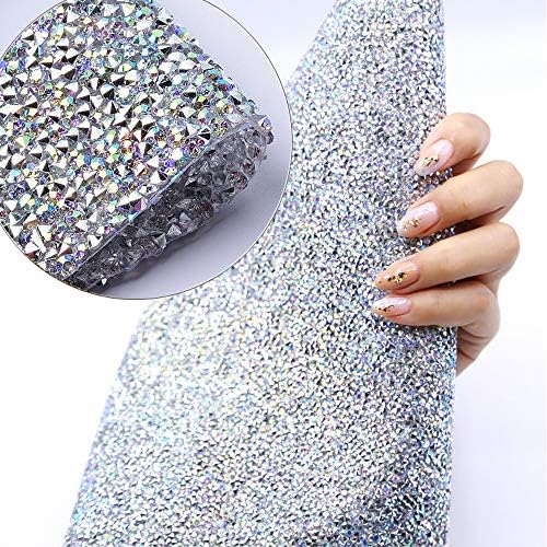 Ebanku nail art hand rest pad front view with rhinestones