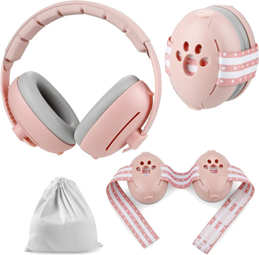 PandaEar 2-in-1 baby ear muffs front view for infant hearing protection