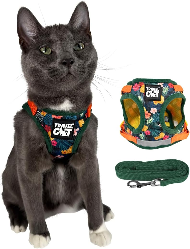 Travel Cat Harness and Leash Set - Adjustable Fit Mesh Cat Harness and Reflective Strap - Comfort Walking Vest for Kitten for Outdoor Walking, Hiking (Small, Orange) - Image 15