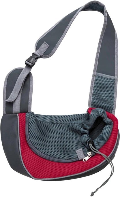 Breathable mesh panels of The Fur Lodge pet sling bag