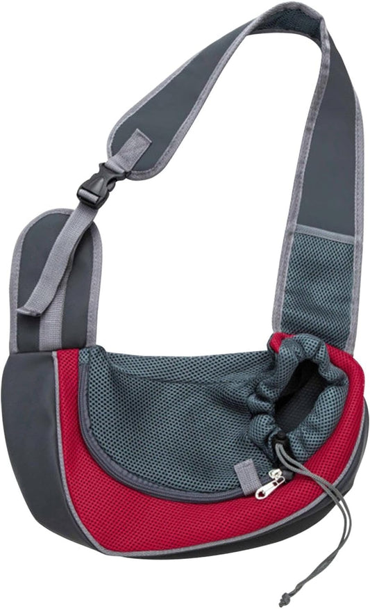 Breathable mesh panels of The Fur Lodge pet sling bag