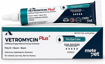 Metepet veterinary triple antibiotic ophthalmic ointment packaging details