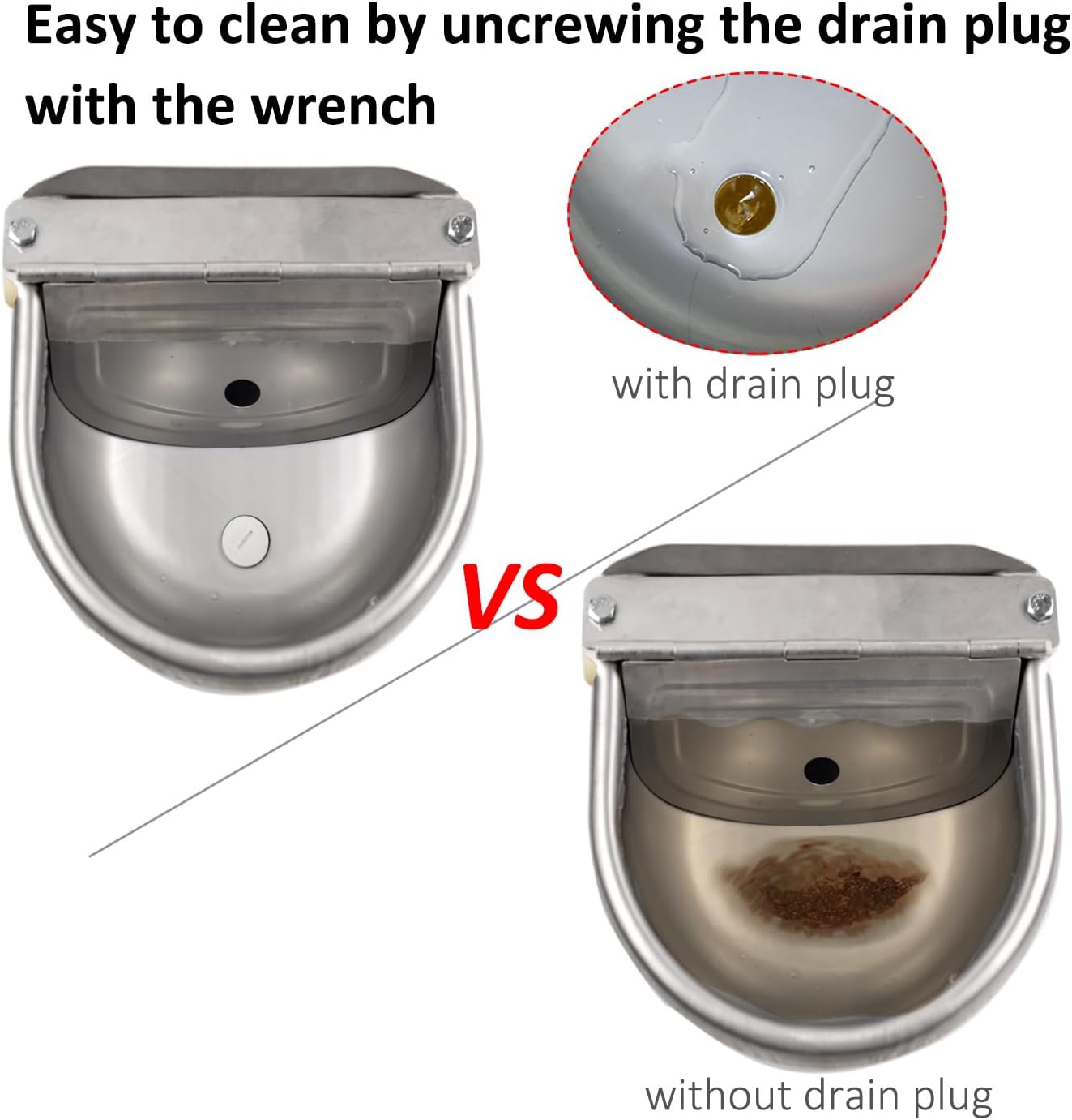AKUATUZ wall mounted dog water station showing secure bolt installation.