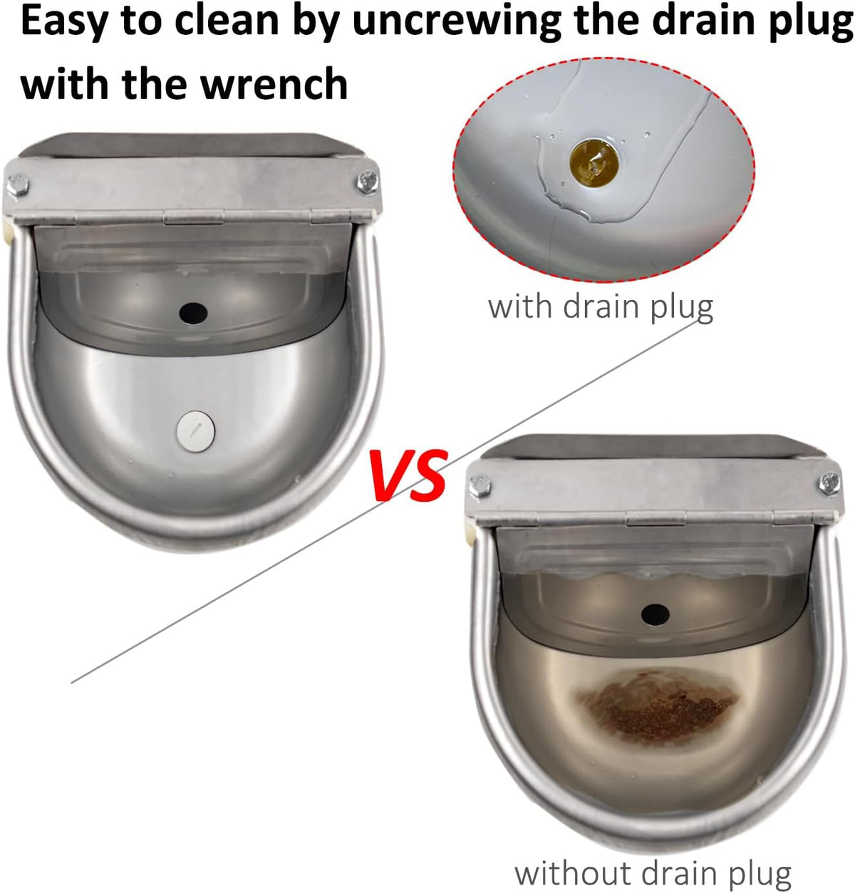 AKUATUZ wall mounted dog water station showing secure bolt installation.