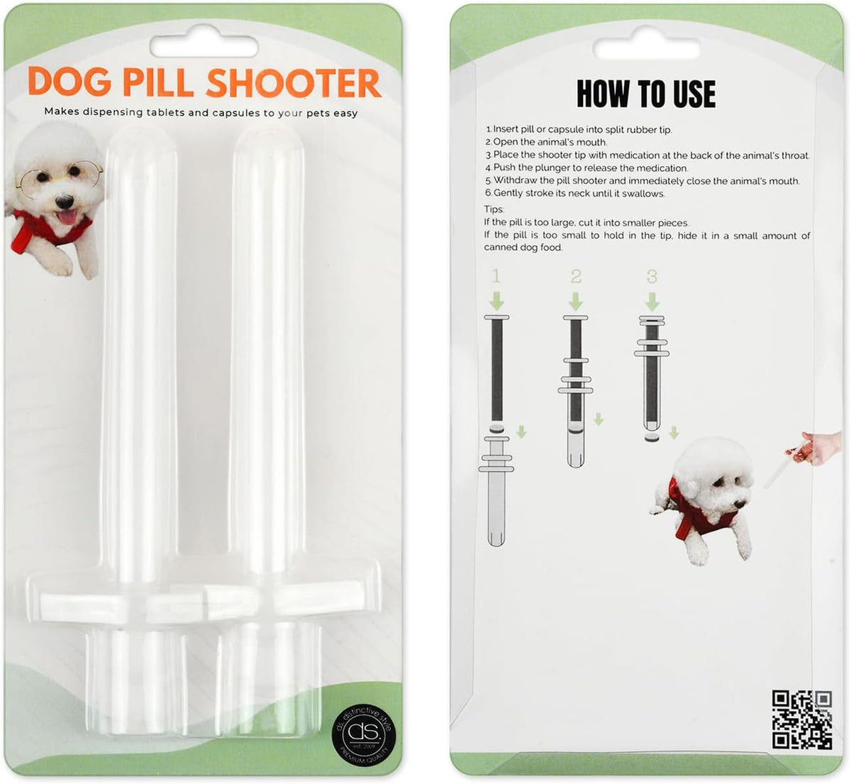 DS. DISTINCTIVE STYLE Dog Pill Shooter 2 Pieces Pet Piller Pill Dispenser for Large Dogs Handy Pill Gun for Medium to Large Breed Up to 45 Pounds - Image 9