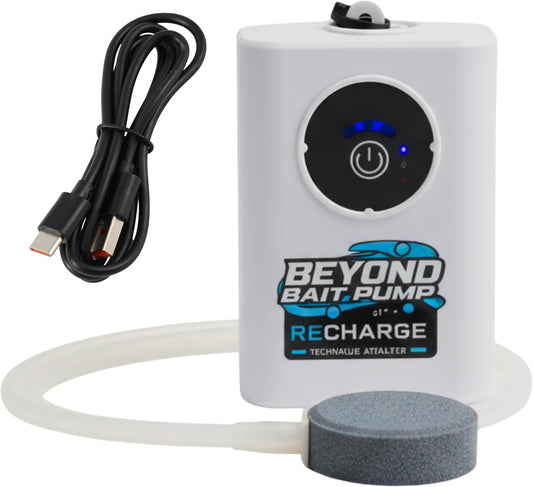 Beyond Braid mini bait pump with fish aerator front view