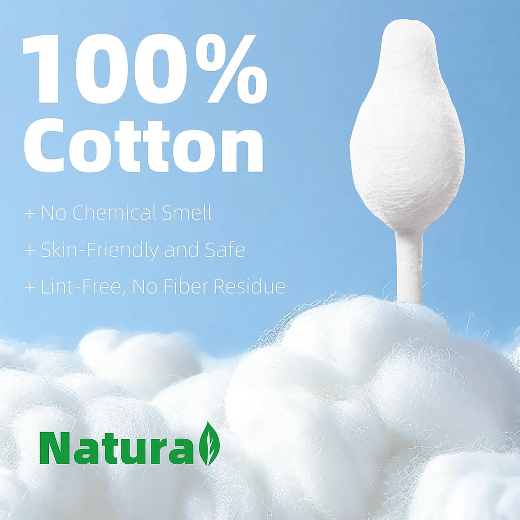 Close up of gourd-shaped cotton tips on MEDUWEDU pet swab
