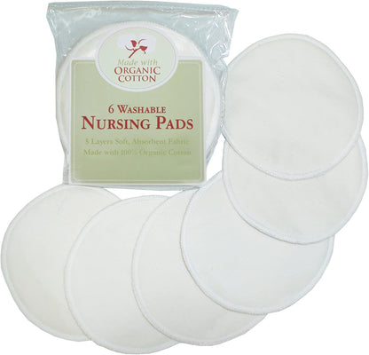 TL Care organic cotton nursing pads front view