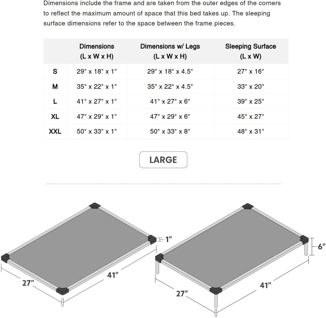 Detachable leg mechanism for K9 Ballistics dog bed