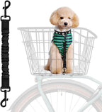 Mattisam black retractable dog seat belt for bike baskets front view