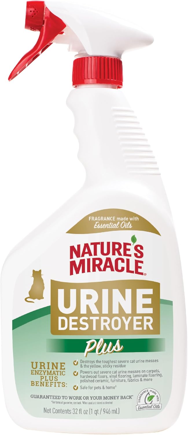 Nature's Miracle Urine Destroyer Plus for Cats, Enzymatic Formula, Ready-to-Use, 32 oz - Image 11
