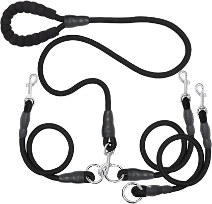 Heavy Duty 3 Dog Leash for Large Dogs No Tangle Detachable 360 degrees Swivel Device with Padded Handle for Two/Three Pets - Image 10