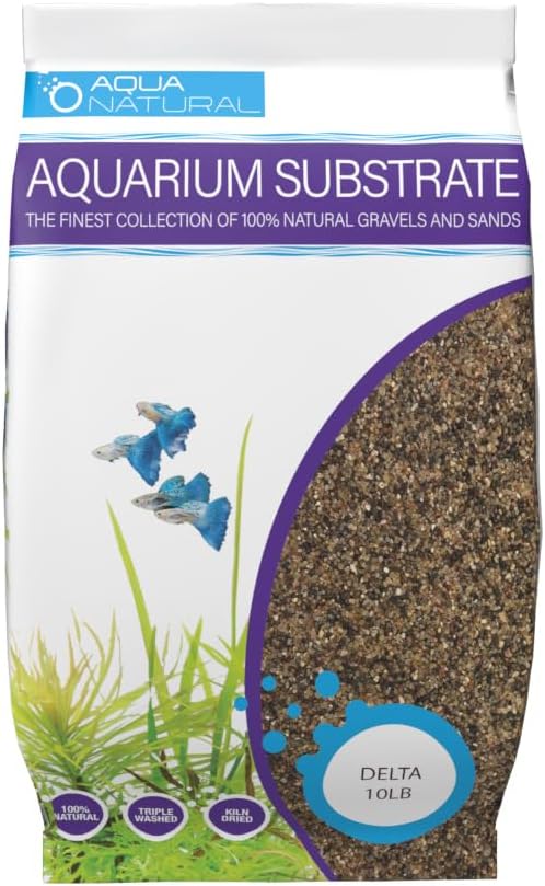 Aqua Natural Delta Sand aquarium substrate 10lb bag front view
