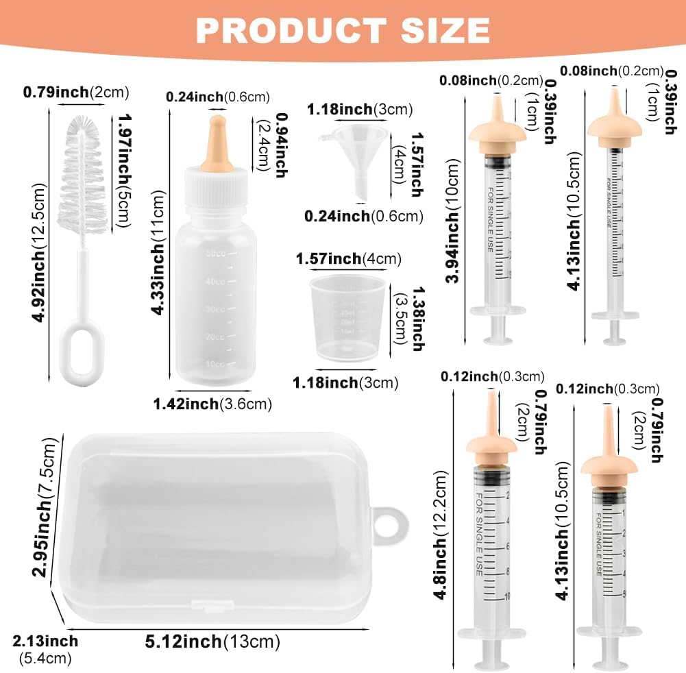 Precision liquid feeding syringes for puppies and kittens