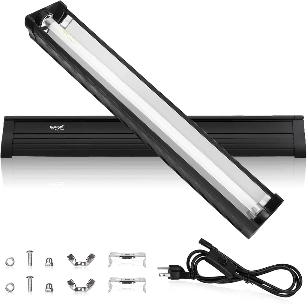UVB Light for Reptiles Bearded Dragon, T5 UVB Reptile Light Fixture HO UVB Bulb Lighting Combo Kit 10.0 8W UVA UVB Reptile Light Bulb Terrarium Lamp Tube Bar for Snake Gecko Turtle Lizard, 12 Inch - Image 9
