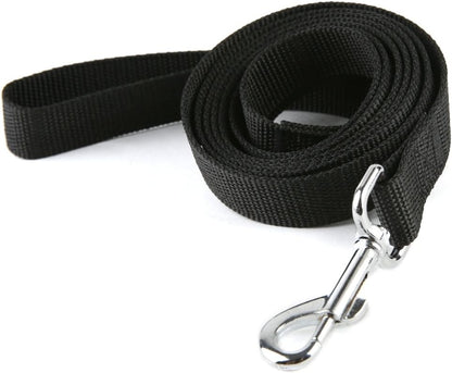 Taida nylon dog training leash front view durable black traction rope