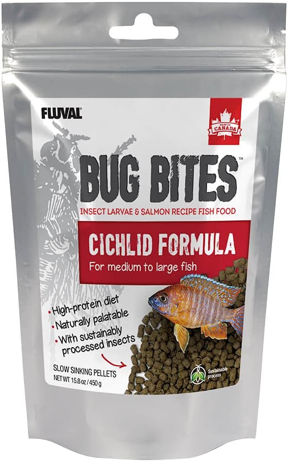 Fluval Bug Bites Cichlid Fish Food, Pellets for Medium to Large Sized Fish, 3.53 oz., A6581 - Image 11