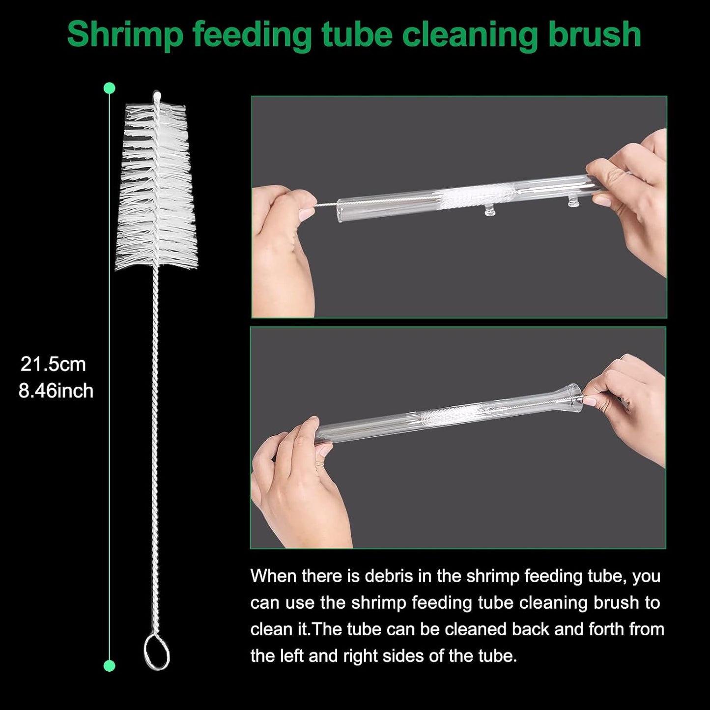 Long handled tube cleaning brush and bulb pipette feeder set