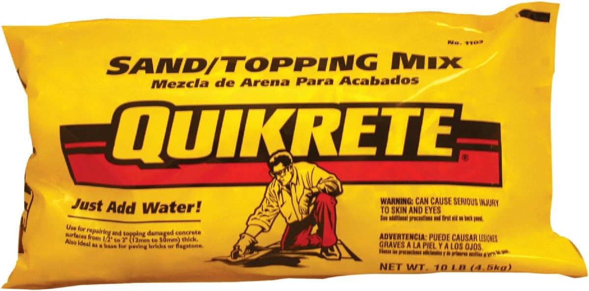 Quikrete Sakrete 10 Pound Sand Mix front view for concrete repair