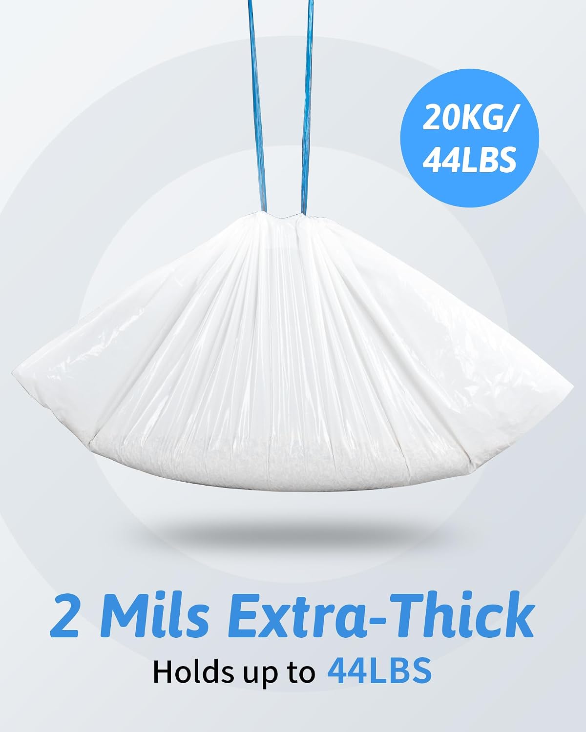 Large thirty six by eighteen inch disposable cat litter bag unfolded