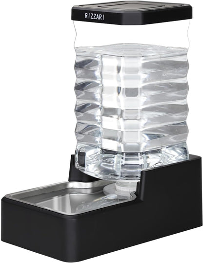 RIZZARI Stainless Steel Pet Water Feeder: 9L Large Gravity Leak-Proof Auto Refill Water Dispenser -Ideal for Multi-Pet Homes- Anti-Tip Base -No Filter- Easy Clean - for 30-60 LB Dogs- Home/Garage - Image 13