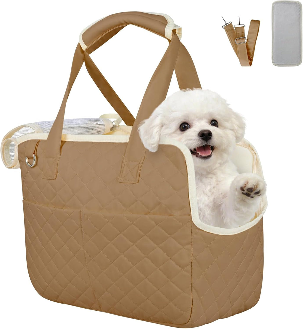YooxArmor dog purse carrier khaki front view