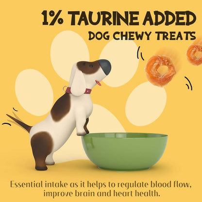 Dog eating Asmpet chicken jerky training treat
