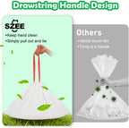 SZEE thick self cleaning cat litter liners close up of drawstring handle