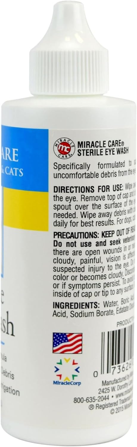 Sterile pet eye drops for dogs and cats debris removal