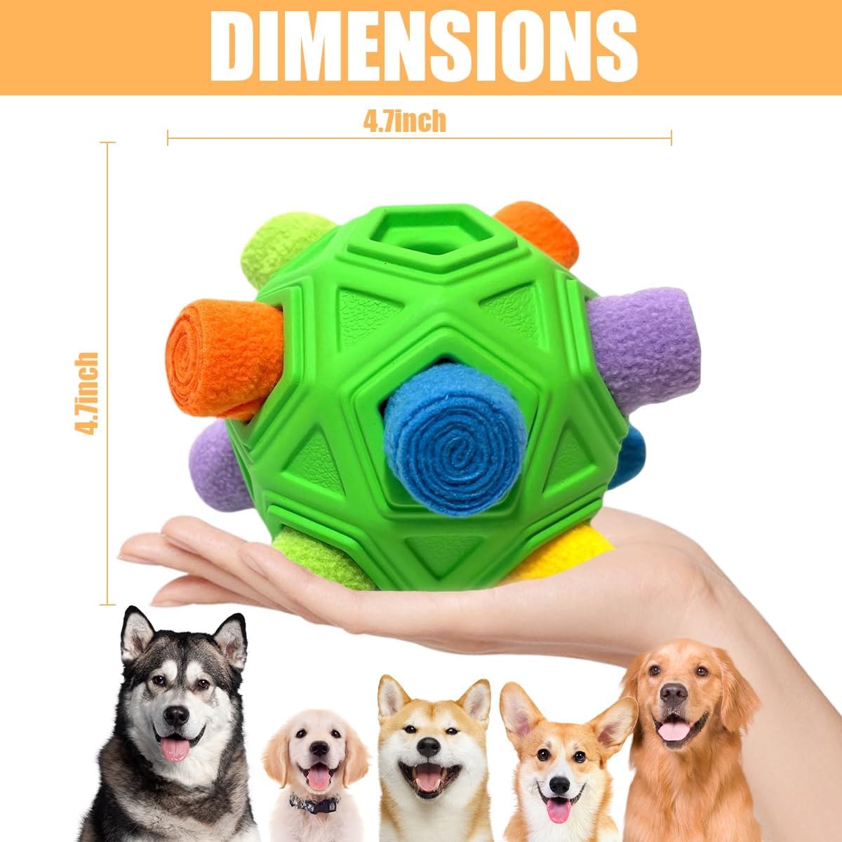 Petration snuffle ball with included squeaky carrot toy