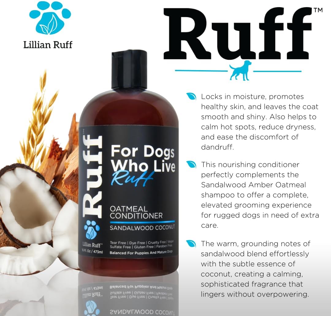 Authentic USA imported Lillian Ruff deodorizing dog shampoo for puppies and adult breeds